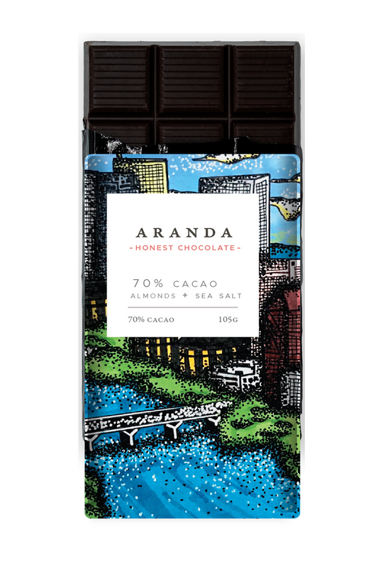 70% Chocolate Cacao con Almendras y Sal de Mar