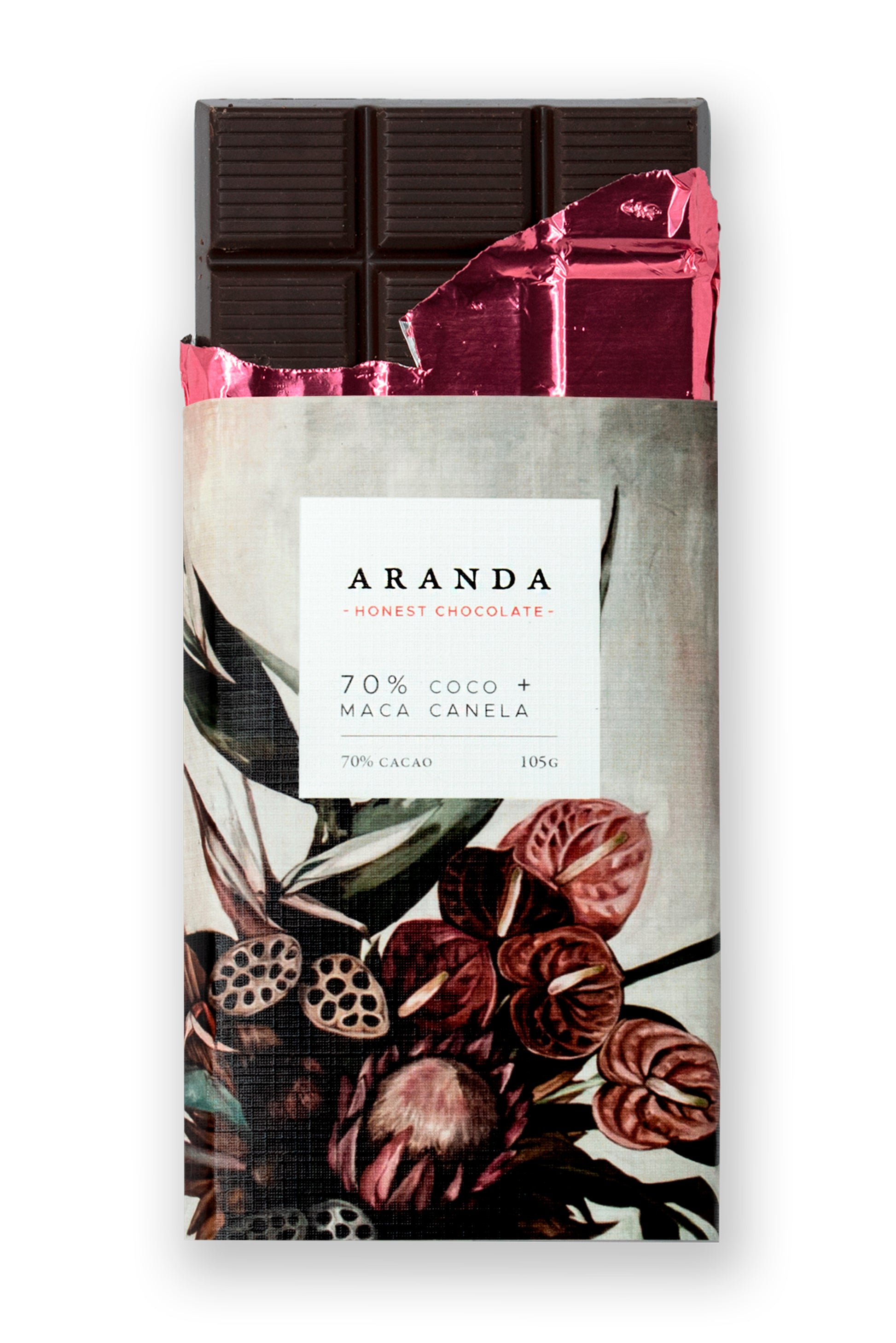 Crema de coco + maca + canela - Aranda honest chocolate