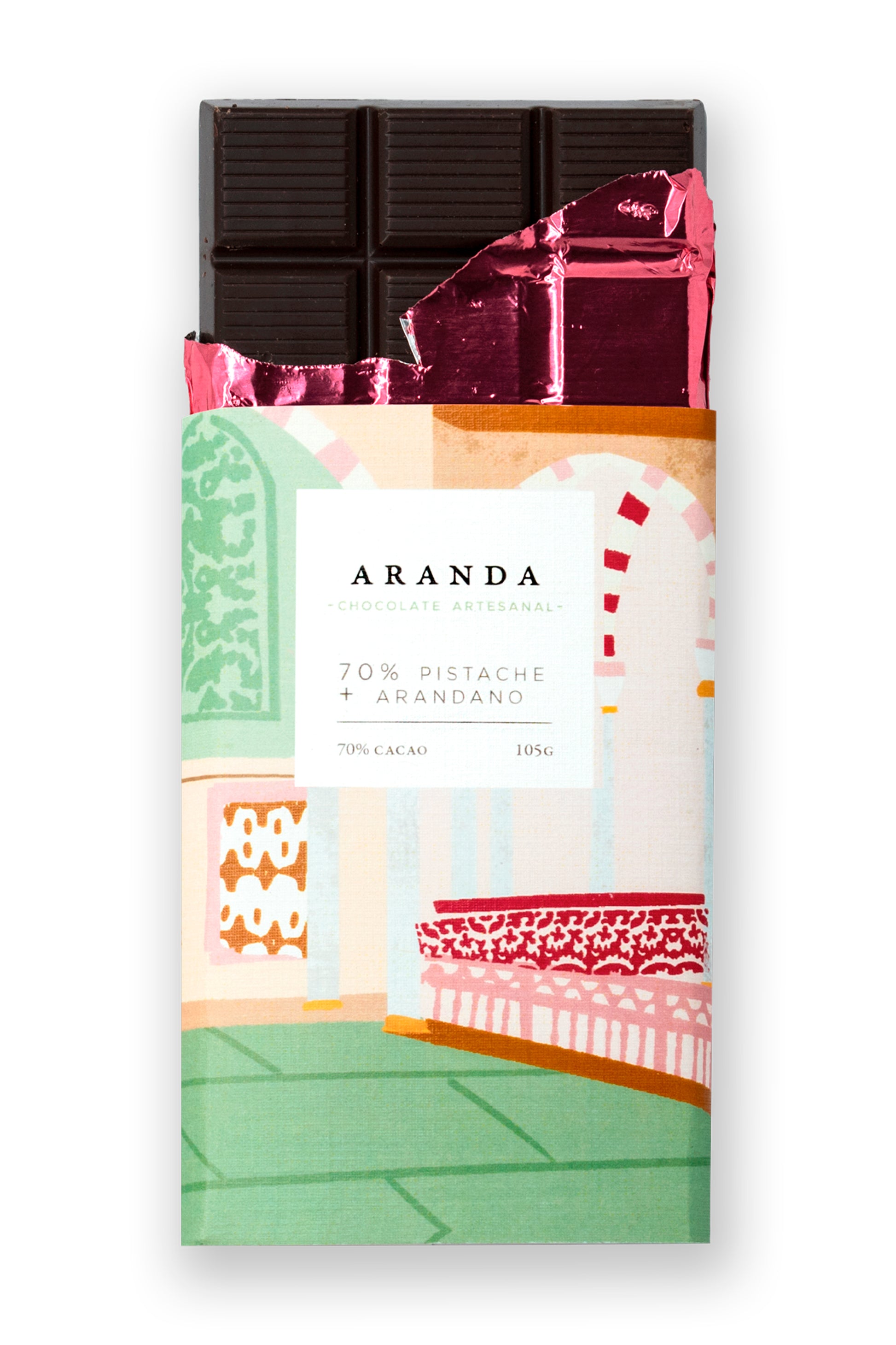 Pistache + arándano - Aranda honest chocolate