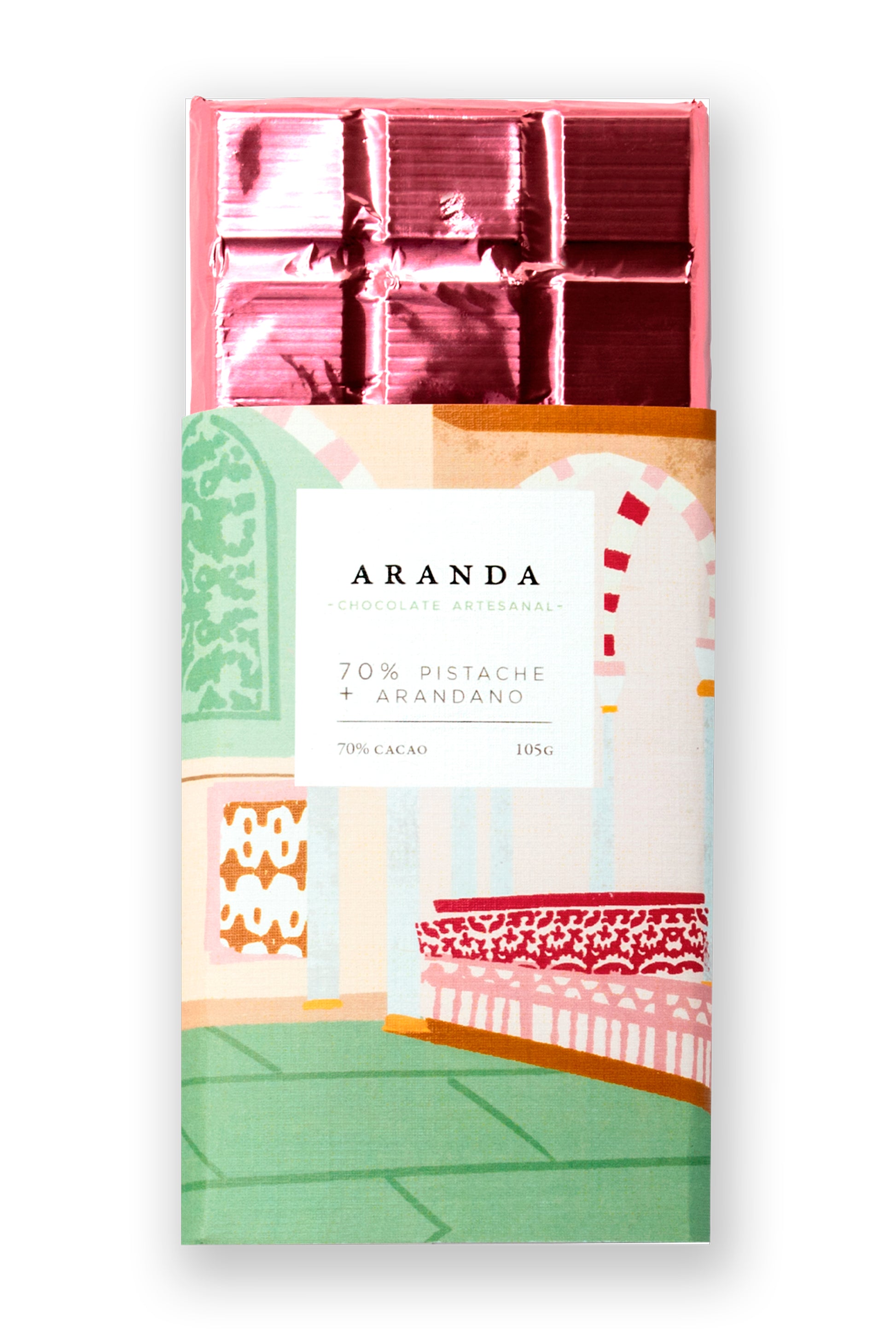 Pistache + arándano - Aranda honest chocolate