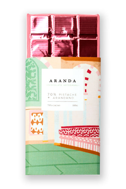 Pistache + arándano - Aranda honest chocolate