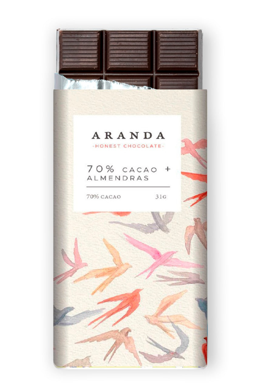 70 caca almendras - Aranda honest chocolate