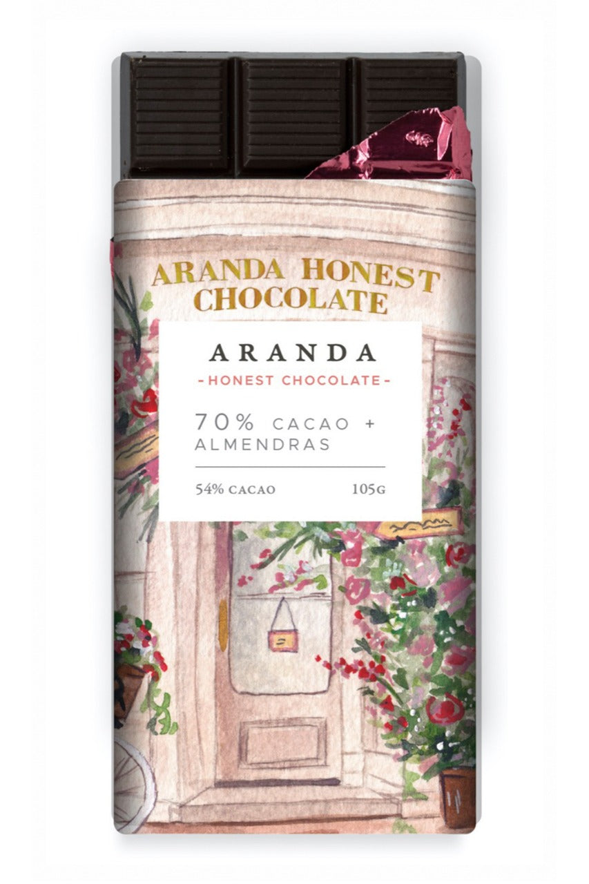 70% cacao con almendras - Aranda honest chocolate